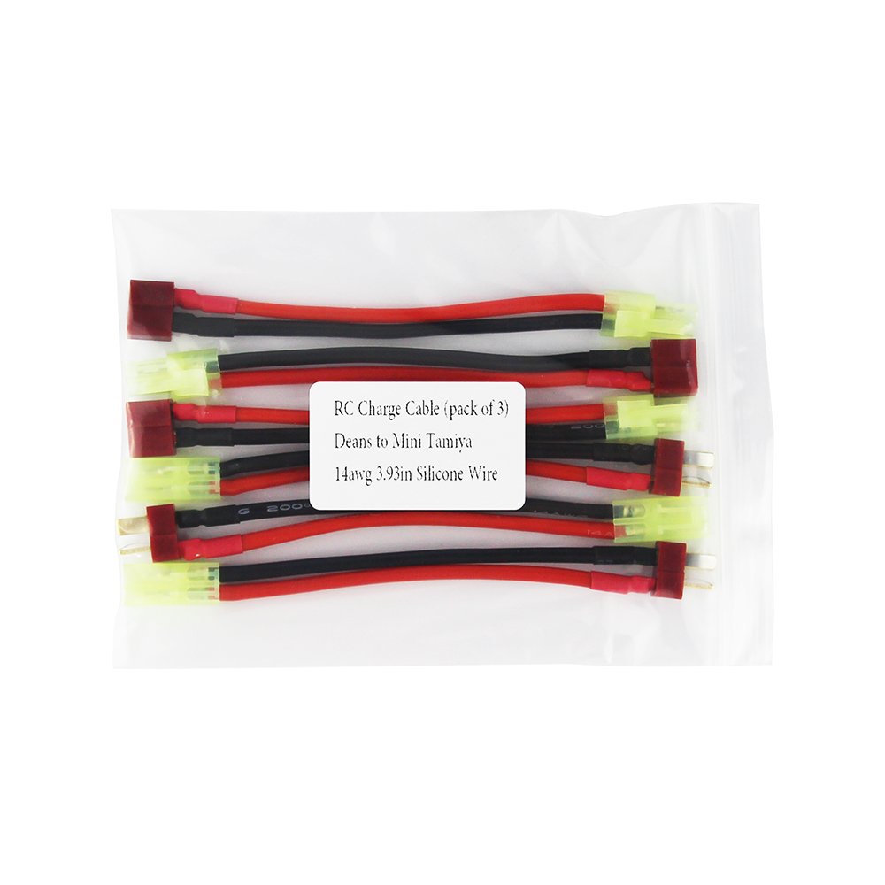 2pcs EC5 Parallel Adapter Cable - 2 Male To 1 Female For RC LiPO Batteries