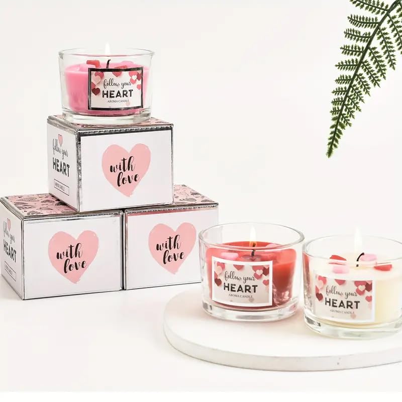 FYCAN Scented Candle Aesthetic Soy Wax Handmade Long-Burning Candle for Home Decor & Gifting Spa Yoga Decor Wedding Party Art Gift Valentine's Day, Birthday (4)