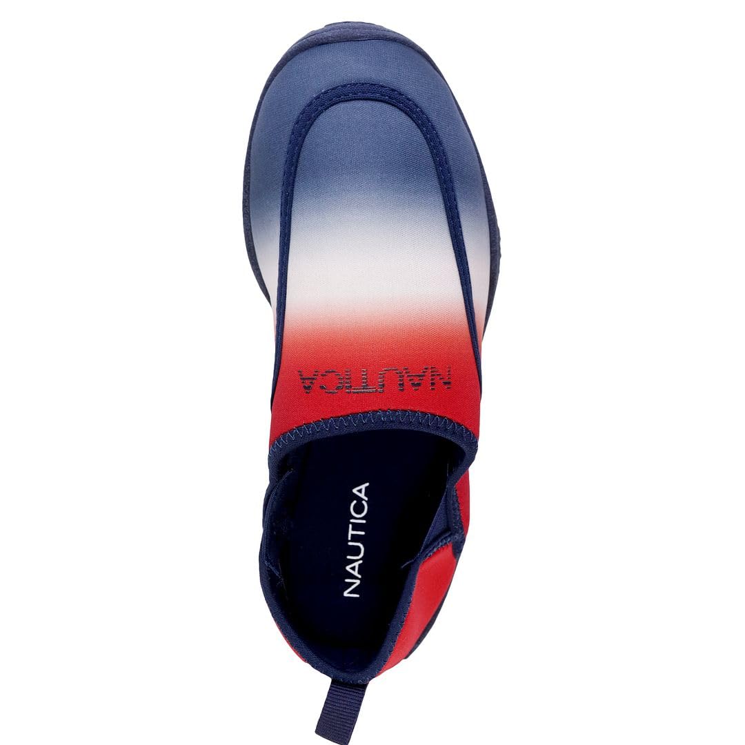 Nautica Women's Rawan Athletic Water Shoes Barefoot Beach Sports Summer Shoe-Red White