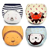 [Entzückendes Muster] Diese Toilettentrainingsunterwäsche hat ein sehr süßes Tiermuster und lässt das Baby daran interessiert sein, die Trainingshose zu tragen.