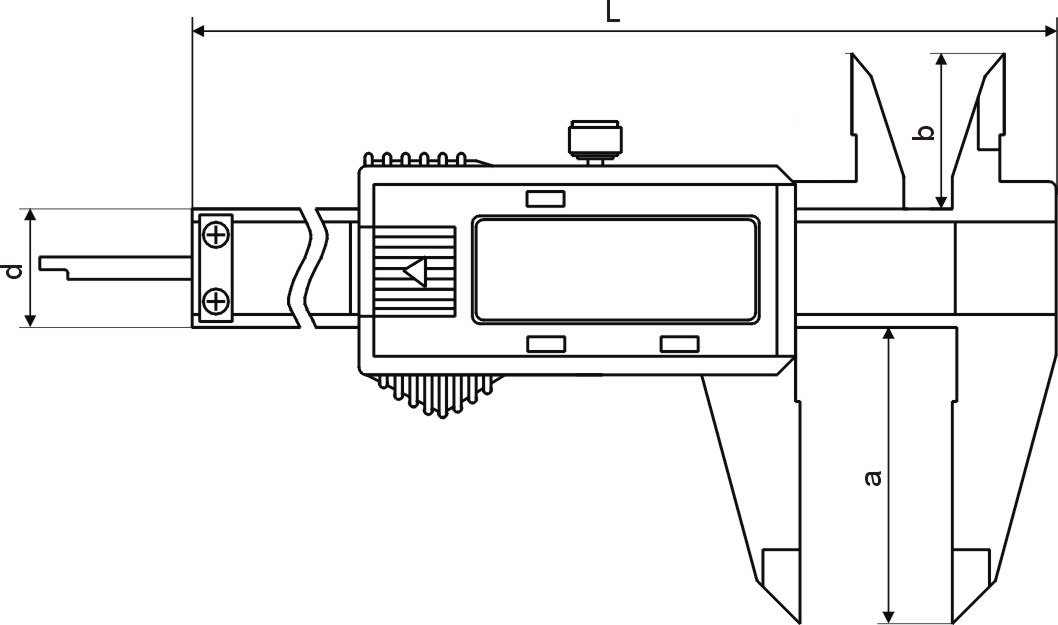 CNC QUALITÄT Calibro a corsoio digitale, 150 mm, DIN 862, per mancini
