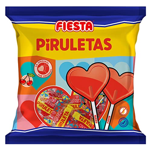 FIESTA Piruletas - Caramelo con palo en forma de corazón - Sabor ...