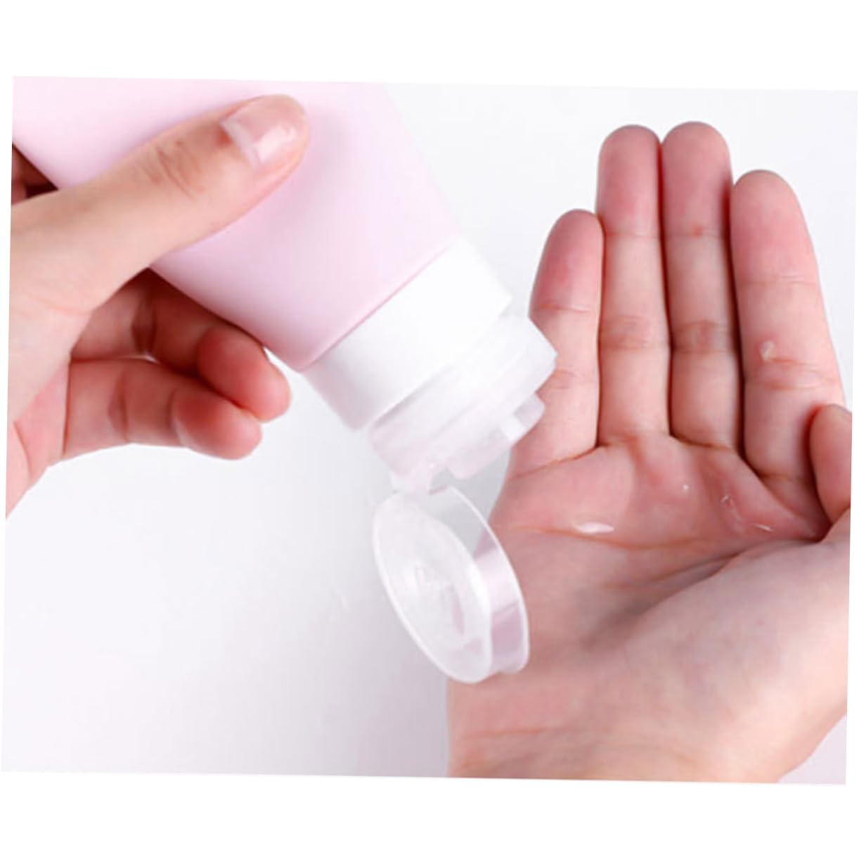 PACKOVE 2 Set Sottovuoto Silicone Per Viaggio Contenitori Riutilizzabili E Portatili Per Cosmetici E Lozioni Con Sacchetto Pvc 3 Pezzi*2