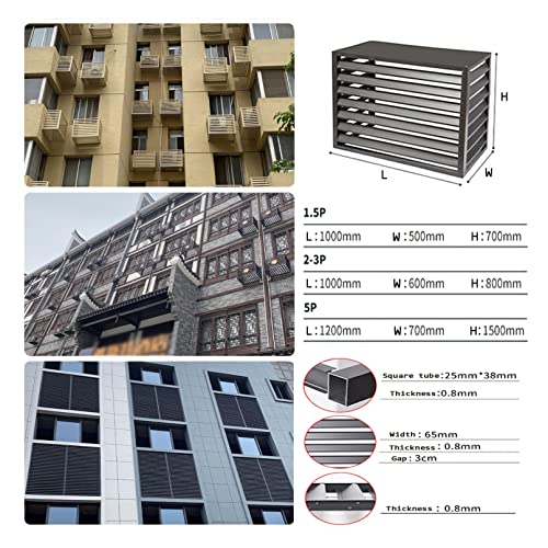 Panneau de clôture aluminium occultant pour balcon et cache-climatiseur - 3