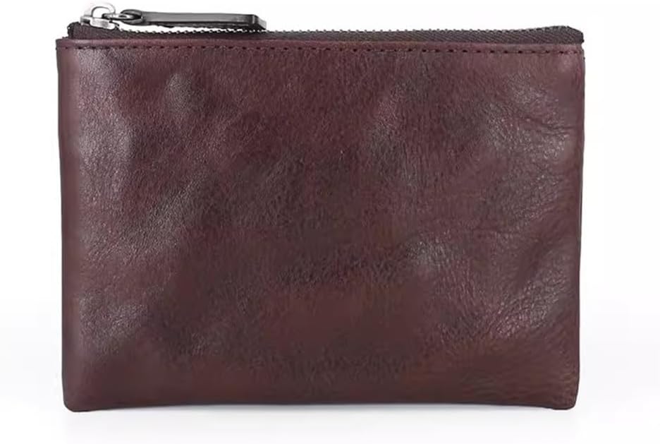 Coin Purse for Men Men's Leather Card Case Key Bag Coin Purse Driver's Licence Mini Pouch(Colour 1)