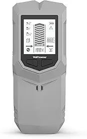 Scanner de Espaços em Paredes Stud Finder 6 com Chip Microprocessador e Display HD Modo Múltiplo para Madeira Metal Vigotas Tubos Fios Energizados Ideal Projetos Bricolagem Doméstica