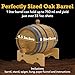Red Head Barrels - 1 L Premium Distillery-Grade Oak Barrels for Aging Whiskey, Rum, and More, Ideal for Whiskey Barrel or Wine Barrel, American Charred Oak Barrel with 12-Page Cocktail Recipe Booklet