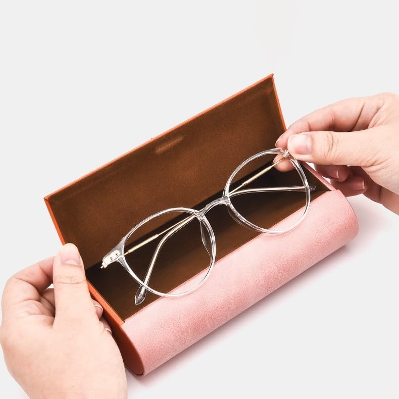 AUGEN 2 in 1 Eyeglass and Sunglasses Case Goggles Case for Man and Women (Orange & Pink) - Image 8 thumbnail