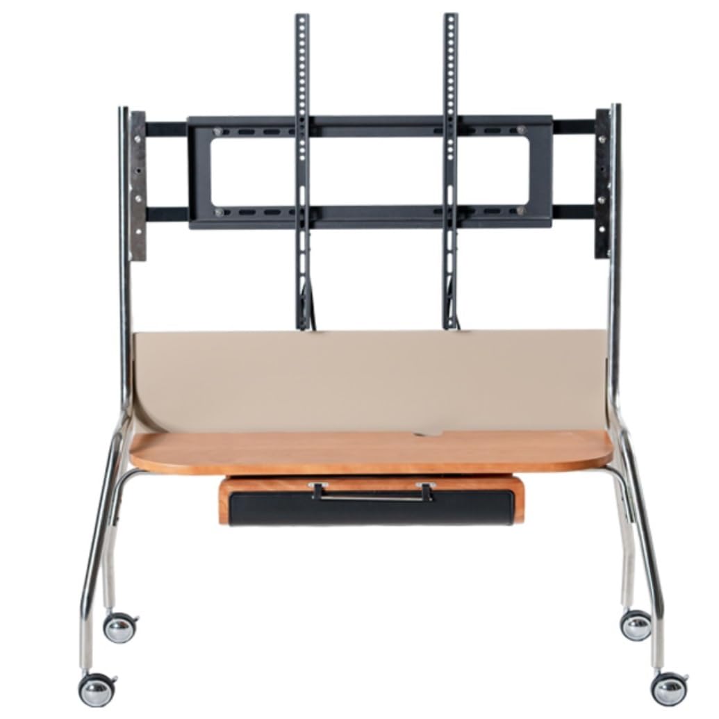 OLSKFUH Tv Stand Television Stands Rolling Tv Stand Mobile Tv Cart On Wheels Tv Stand For 55 To 85 Inch Tv Floor Tv Cart Stand With Storage Shelf Tv Stands For Living Room,B-55-85 inch