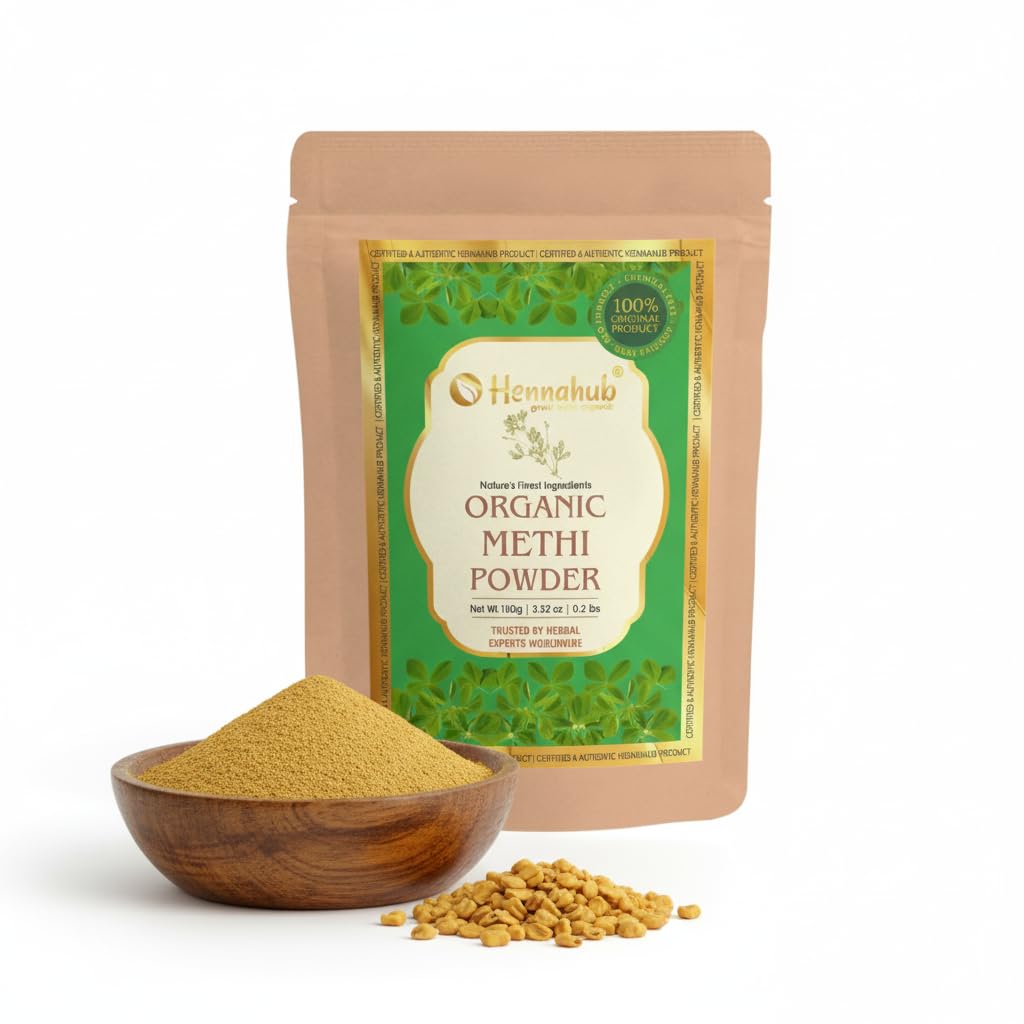 Hennahub Fenugreek (Methi) Powder for Hair Strengthening and Scalp Care 100gm Pack-picture-36