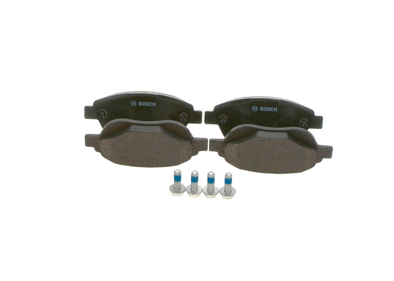 Bosch BP375 - Plaquettes de Frein Avant pour Voiture - Qualité Bosch - Réduction du Bruit et de la Poussière - Certifié ECE-R90 - Sans Cuivre - Jeu de 4 Plaquettes - Avec Accessoires