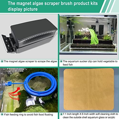 Nestbasics Small Aquarium Magnet Algae Scraper Brush Cleaner For Glass And Acrylic Aquariums Magnet Algae Scrubber For Saltwater And Freshwater Aquarium Tank Cleaner #TOP6