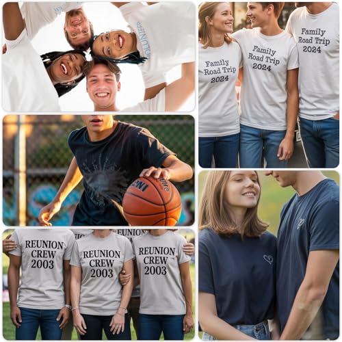 Custom T Shirts for Men Women Made in USA Personalized T-Shirts Design Your Photo/Text/Logo Customized Cotton Tee Front Back3