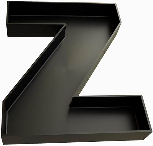 Miniatura 44 de Bandejas de plástico duro reutilizables y rellenables con letras y números para decoración de fiesta (E, Blanco)