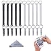 Wisdompro Stylus Tether, 10 Pack of Detachable Elastic Coil Tether Strings/Lanyards with 3.5mm Earphone Jack for Stylus Pens - Black/Clear