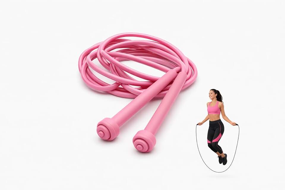 Corda de Pular Slim 2,75m em PVC Revestido Tamanho Regulável– Leve, Ajustável e Ideal para Adultos e Crianças
