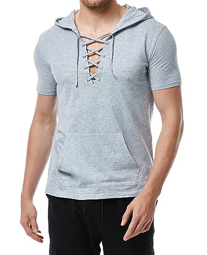 Hoodie homme fashion couleur unie avec poche kangourou vêtement d'été