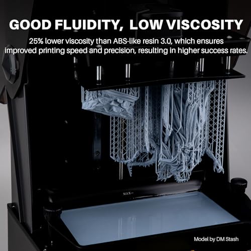 Image of ELEGOO ABS-Like Resin 3.0+, Upgraded 3D Printer Photopolymer Resin, Higher Heat-Resistance Fast Curing High Precision Non-Brittle, White 1000g