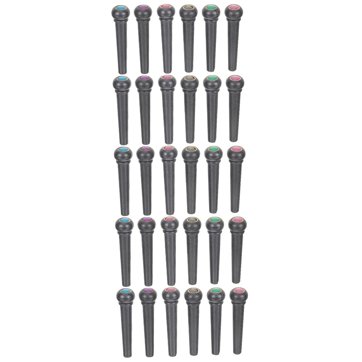 TOYANDONA 30pezzi Piroli Per Chitarra Folk Acciaio Da Accessorio Per Strumenti Musicali Pegs Per Corde Di Alta Qualità Per Chitarre Acustiche e Folk Facili Da Installare e Resilienti