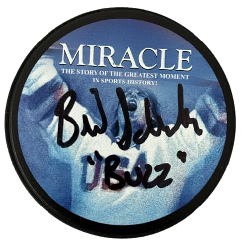 Miracle Puck Signed by Billy Schneider (Buzz Schneider) - Collectible Memorabilia, Makes a Great Gift