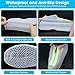Hydream Silicone Shoe Cover Waterproof, Reusable Boot Shoes Covers with Zipper,Non Slip Rain Snow Bowling Travel Indoor Outdoor Overshoe Rubber Protectors for Men Women Kids Galoshes-1 Pair-Clear, XL