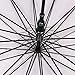 ThreeH Bamboo Black Umbrella for Rain Auto Open Solid Color Fashionable and Simple 190T 16 Ribs,KS08