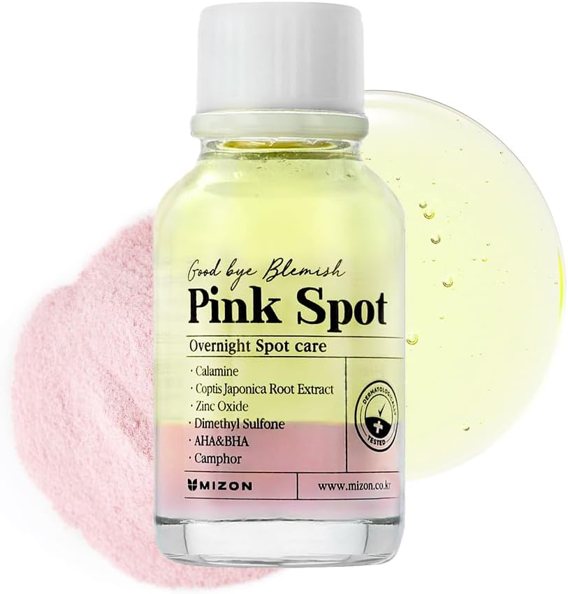 Pink Spot Overnight spot care Pimple Care Product with Calamine AHA BHA Acne treatment Breakout treatment (19ml/0.65 fl oz).