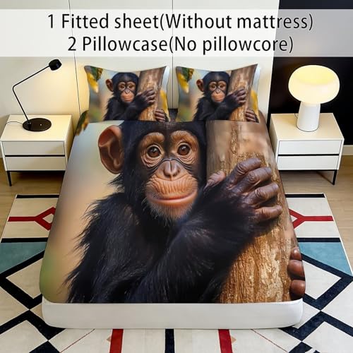 Drap-housse singe antidérapant et lavable en microfibre douce 200x200 - 3