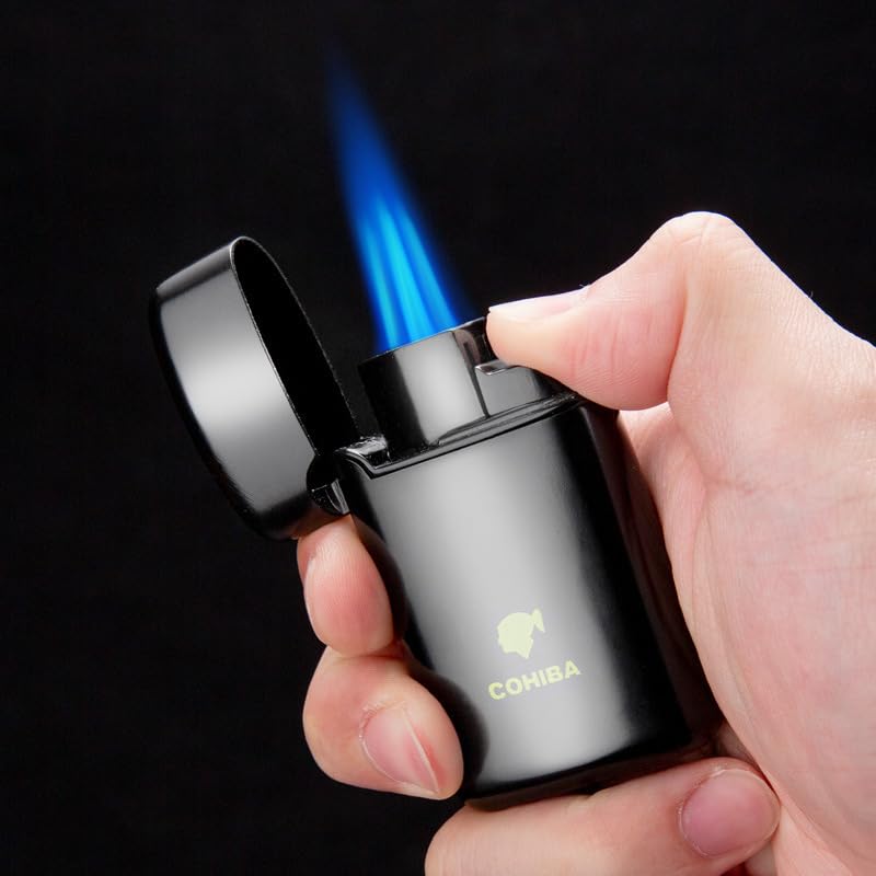 Encendedor antorcha para cigarros resistente al viento miniatura 7