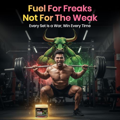 Image of BeingMount Raze Code Pre Workout Supplement, Fruit Punch Flavour, Power Formula with X Factor, No Energy Crash, Hydration Reloaded, 200g