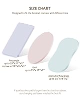 Vista 4 de Blissful Diary Sábanas de moisés de muselina para bebés, niñas y niños, de algodón suave bohemio, ajustadas para colchón rectangular ovalado de Sol