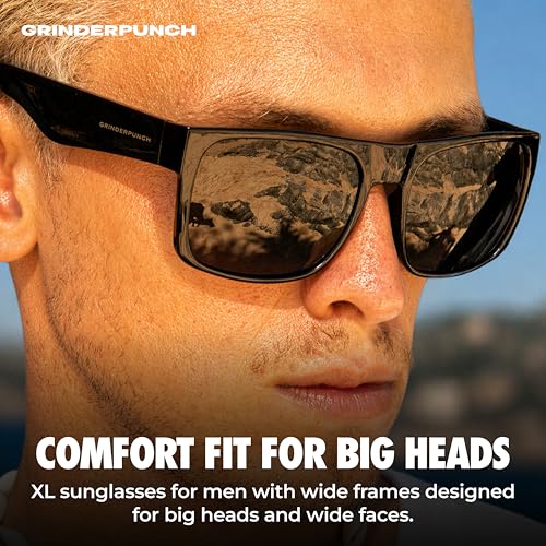 Image of grinderPUNCH XL XXL Sunglasses Men Big Head Extra Large Wide Polarized