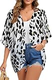 Material: Polyester, chiffon. Lightweight and breathable kimonos cardigan help you keep cool in summer and to be as thin wrap for spring and early autumn. Feature: Open front loose kimono, 3/4 sleeve cardigan, floral blouse, thin flowy cardigans. Fas...