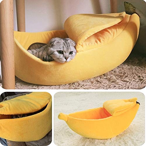 Nid banane pour chat XL en peluche douce de qualité supérieure - 6