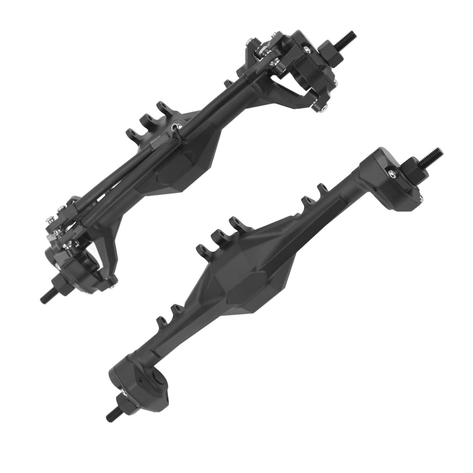 RC-przednia oś tylna, stop aluminium CNC, zestaw przedniej osi tylnej RC do Axial Scx10II Rgt 86100 Gen8 (czarny)