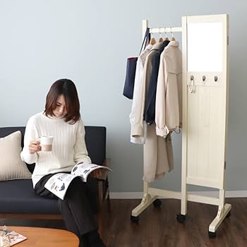ヤマソロ　ミラー付きハンガーラック Amazon｜ヤマソロ ハンガーラック 洋服ハンガー ミラー付き