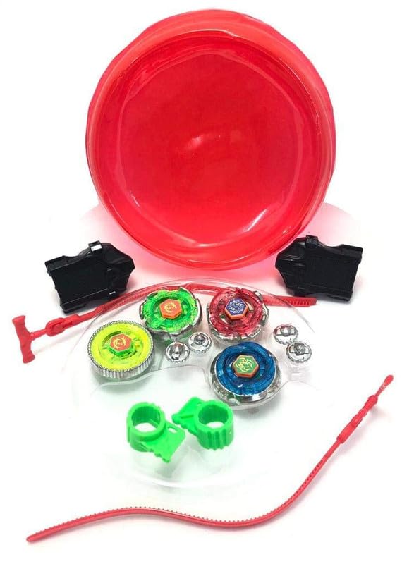 Image of High-Speed Metal Gyro Battle Top Set with Launcher & Arena | 8D Spinning Battle Toy for Kids | Durable Metal + ABS | Indoor /Outdoor Action Game for Ages 6+