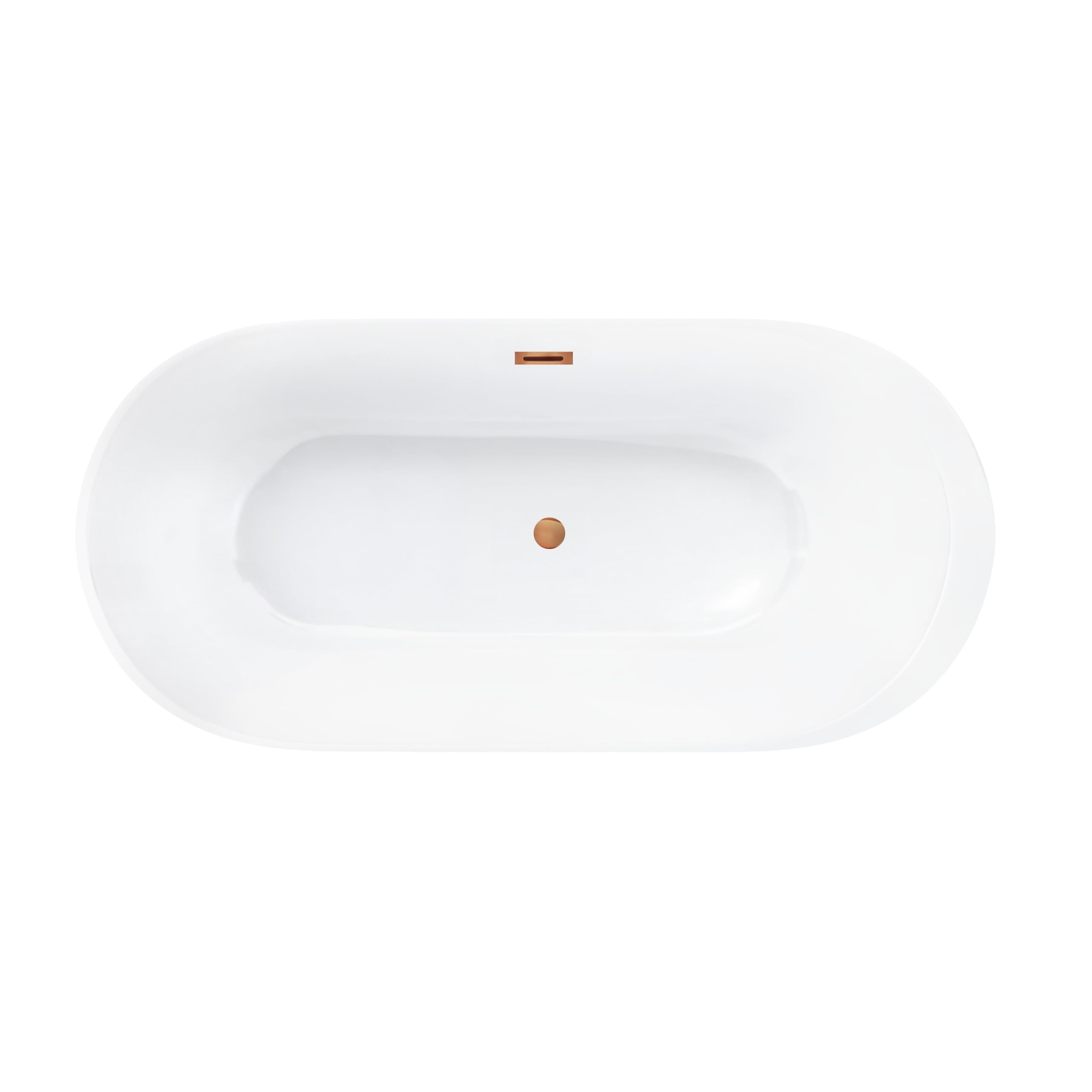 AquaUno - Vasca da bagno autoportante, 170 x 80 cm, colore bianco, scarico