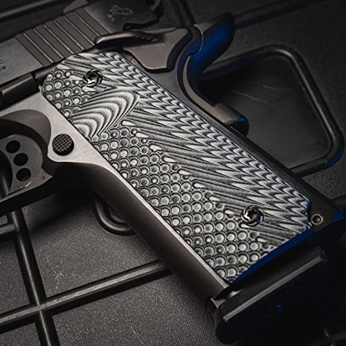 Vz Grips Operator Ii Full Size 1911 Tactical Gun Grip, Superior Comfort, Superior Control, Made In The Usa, Black Gray, 2 Panels #TOP5