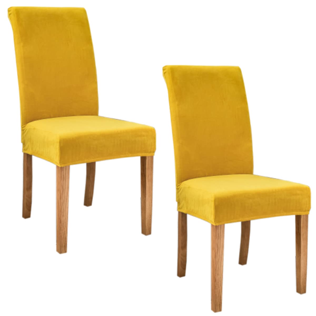 Housses de chaise de salle à manger en velours extensible pour décoration de réception