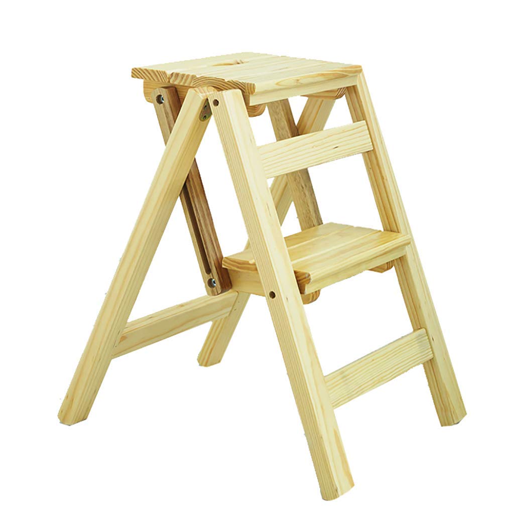 Marchepied bois double couche pour atteindre les placards hauts sans aucun effort
