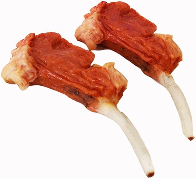 2pcs Fake Artificial Lamb Chops Mutton Faux Lifelike Party Kitchen Decoration Display Model Photography Props