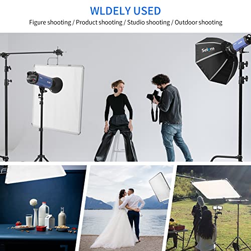 Selens Metal Flag Panel Reflector Set With Gold, Silver, Black, Soft White Cover Cloth And Diffuser, Panel Light Reflctor For Portrait Photography Photo Video Shooting Filming, 24X30In/60X75Cm #TOP2