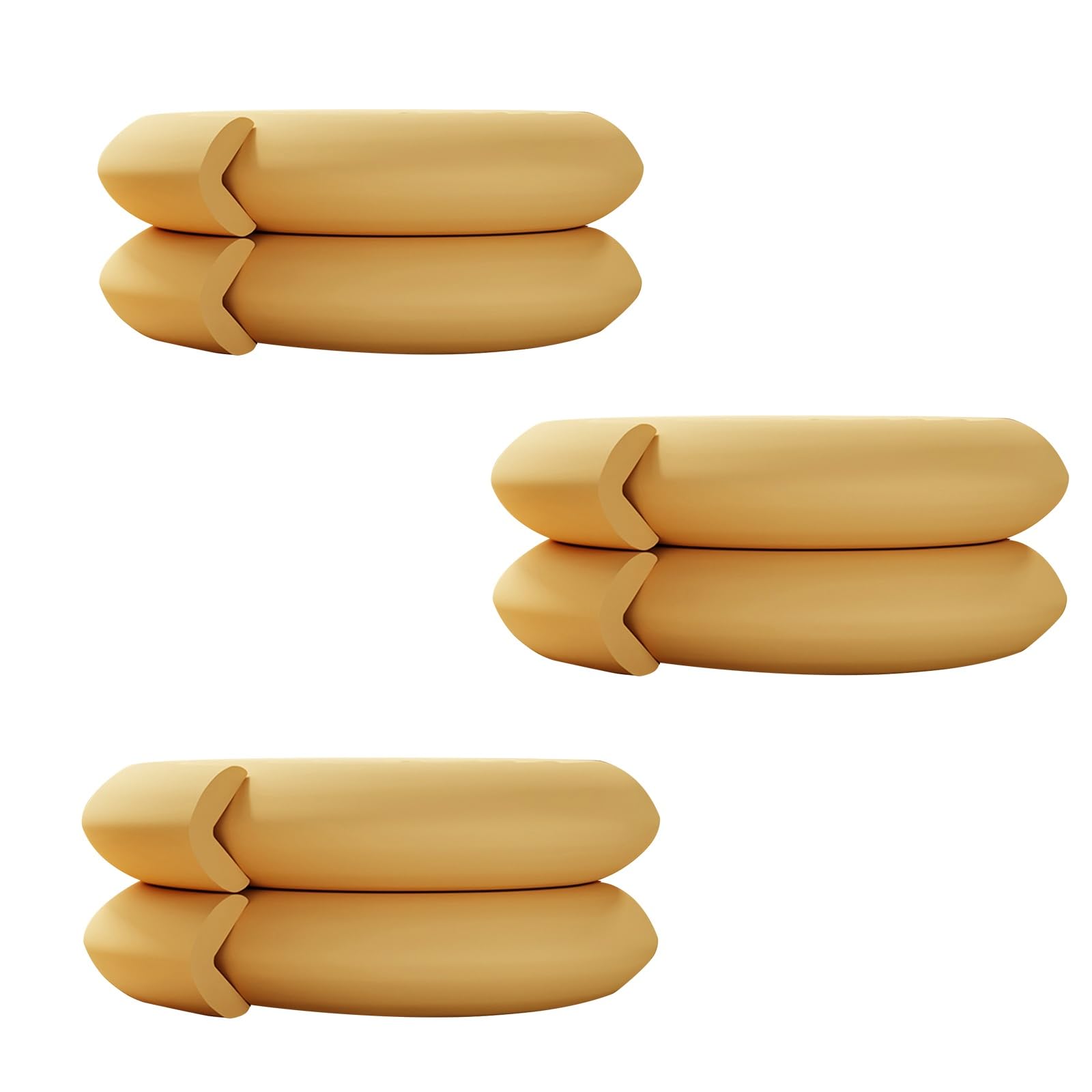 Furniture Corner Guard Edge, Furniture Bumper Guard, Heavy-Duty Soft Foam Edge Guards,with Strong Adhesive Tape(Brass,5M)