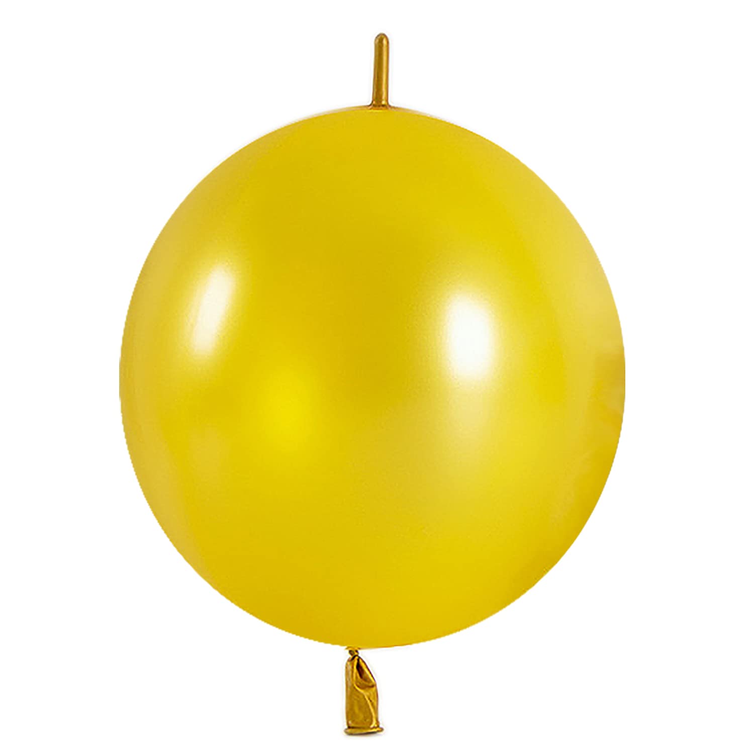 IN-JOOYAA 12 Inch Pearlescent Gold Link Balloon 60 Pcs Quick Linkable Balloon for Party Decoration
