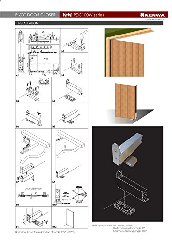 Nhn Model: Pdc103W-S Sss - Hydraulic Self Closing Concealed Door Closer For Wooden & Steel Doors (Hold Open 90Degree) … (Hold Open / Max. Door Width 37 3/8 In.) #TOP7