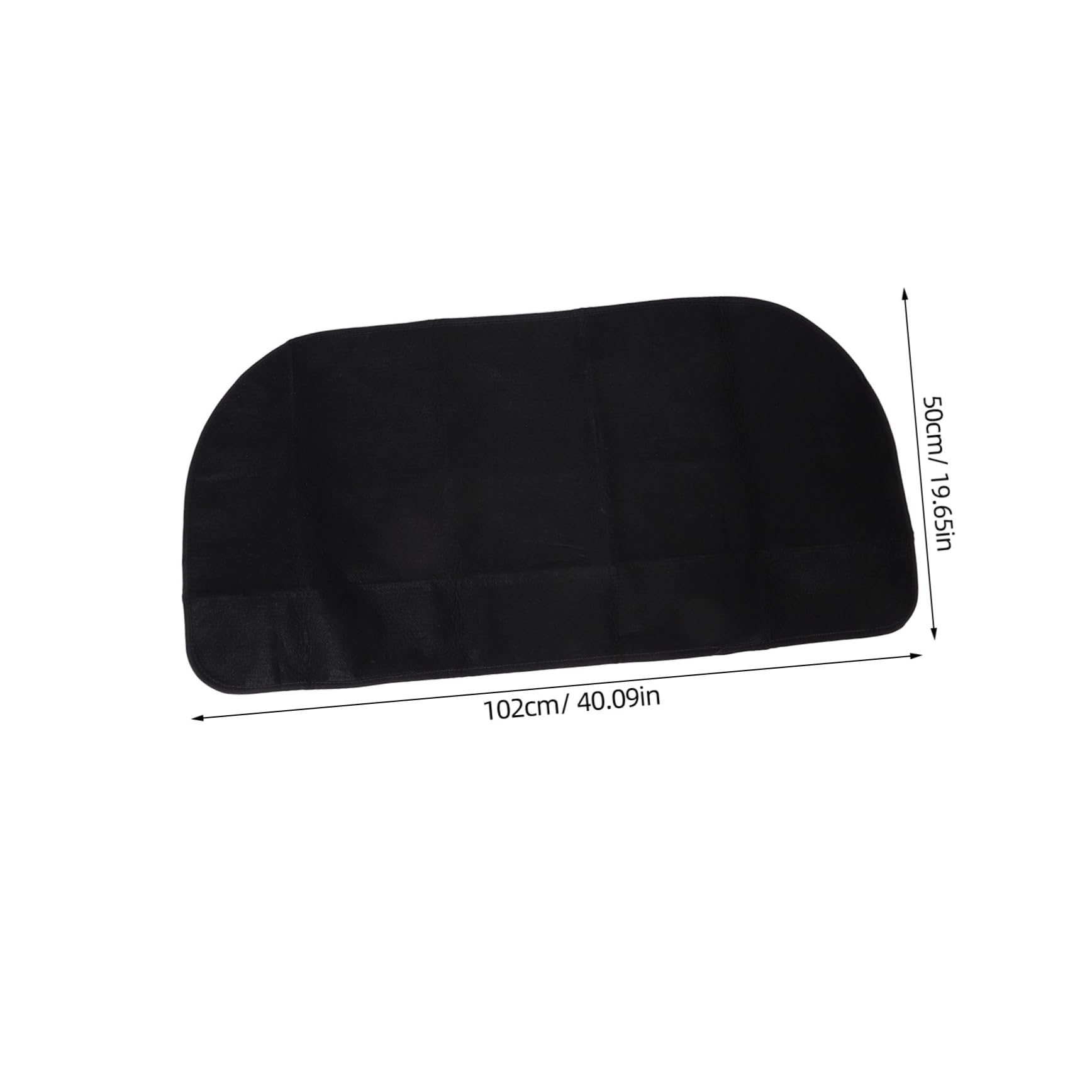 GLEAVI Fireplace Floor Protector Rug Black Semicircle Rug for Fireplaces Outdoor Grill Mat Stove Mat