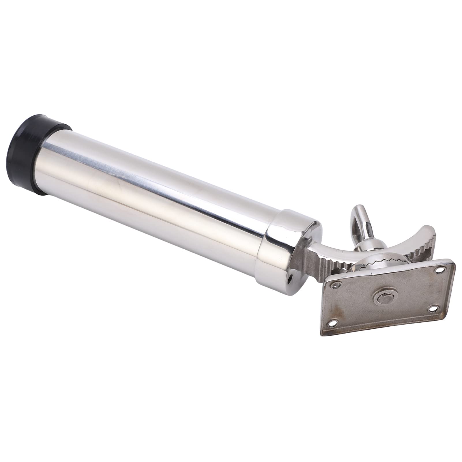 Soporte ajustable para caña de pescar de acero inoxidable de 360 ​​grados para barco, yate, montaje en cubierta marina con funda de goma antideslizante, acero inoxidable 31