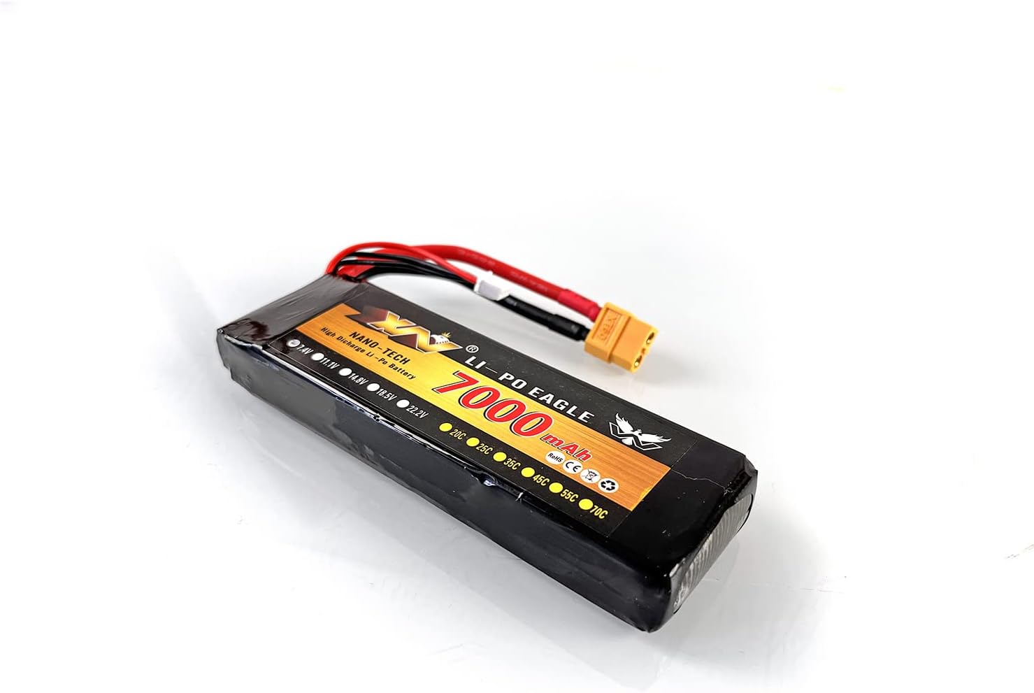 TOUCAN RC HOBBY 7.4V 7000Mah Lipo Battery Xt60 Plug for 1/16 Henglong Rc Tanks Remote Control Cars