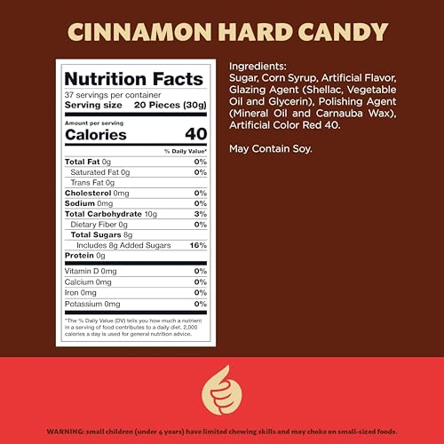Cinnamon Hard Candy, Classic Cinnamon Candy Bits, 1 Lb Bag | Bold Flavor, Spicy Candy Pieces - image 2